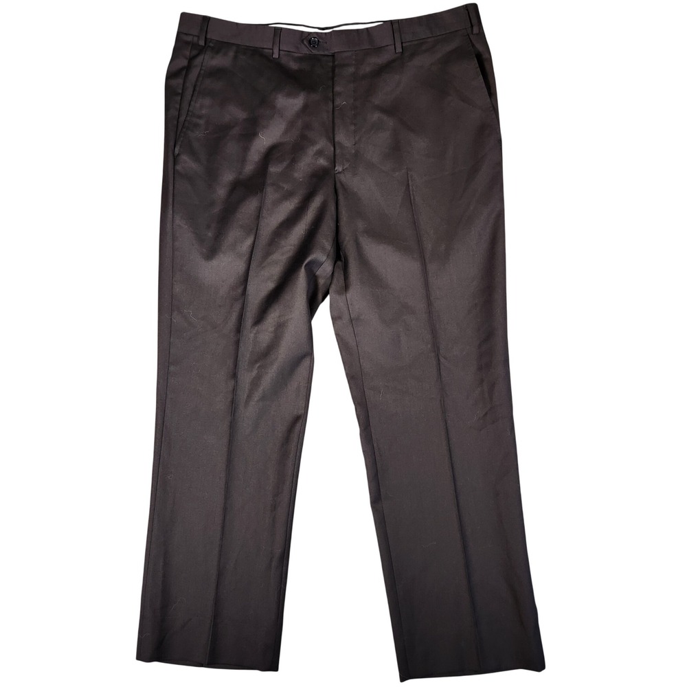 Santorelli Dress Pants Mens 38 Navy Excellent Luxury Serge Virgin Wool Italy